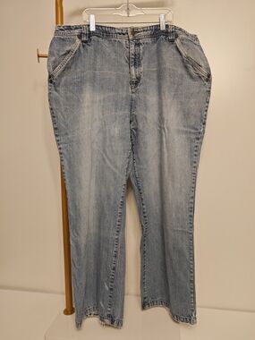 Vintage Veranesi Womens Light Blue Straight Leg Jeans 20W 100% Cotton 31-4273-4